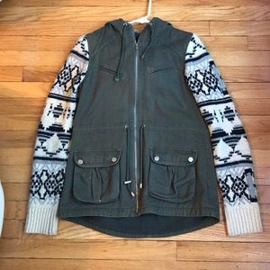 Green utility jacket